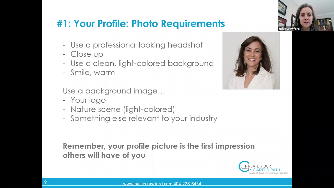Leveraging LinkedIn for Professional Success HallieCrawford.com Webinar