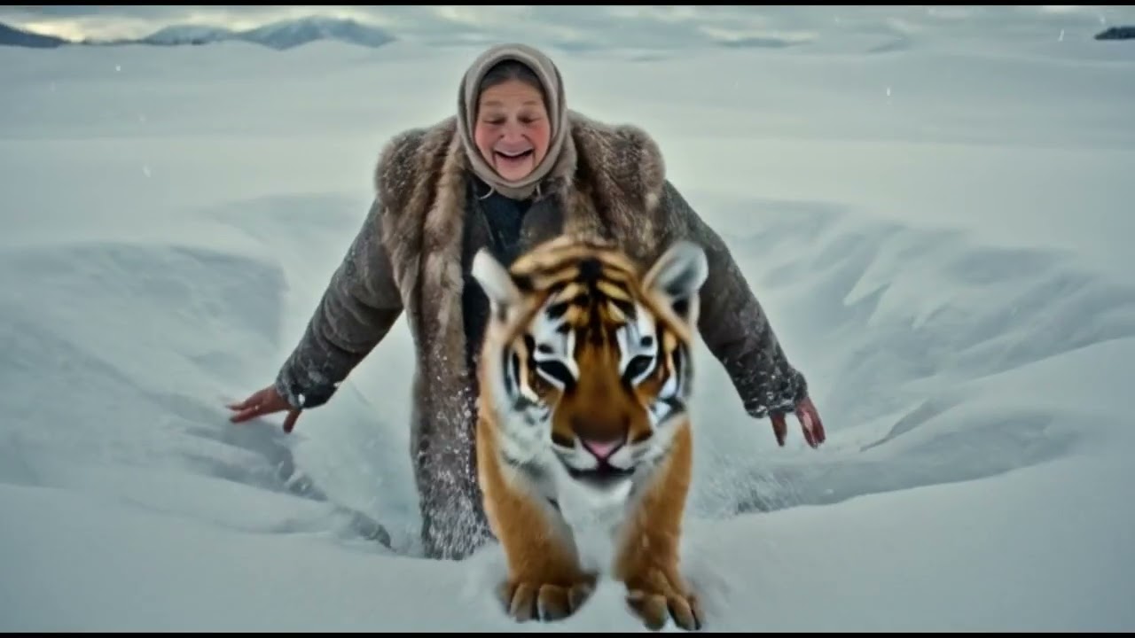 An Elderly Woman Risked Her Life to Save a Tiger! 😱🐯