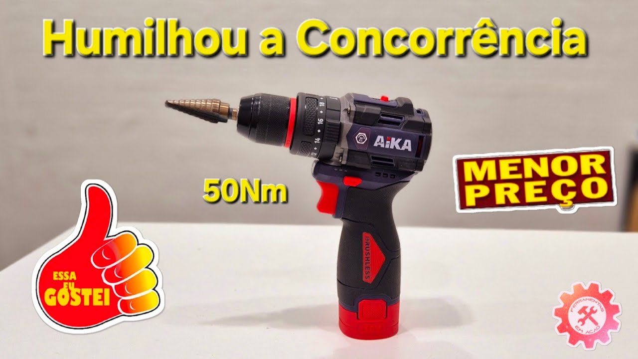 Inacreditavel Surrou a Concorrencia - Parafusadeira Furadeira AIKA 16V Brushless