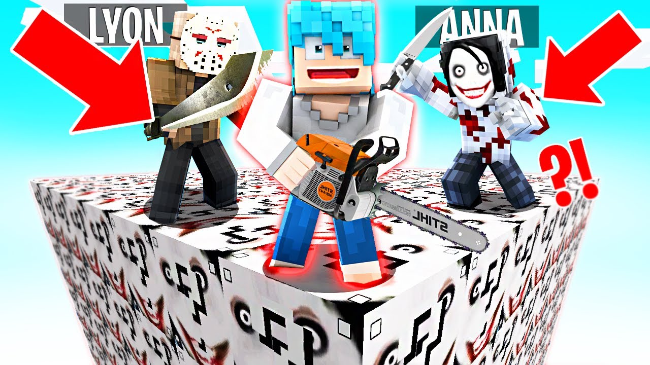 LUCKY BLOCK GIGANTI DEI MOSTRI CATTIVI con LYON contro ANNA su MINECRAFT ITA