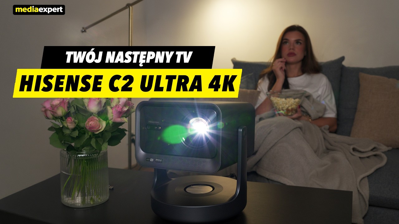 Kino 300 cali we własnym salonie? 🎬 Testujemy projektor laserowy Hisense C2 Ultra 4K!