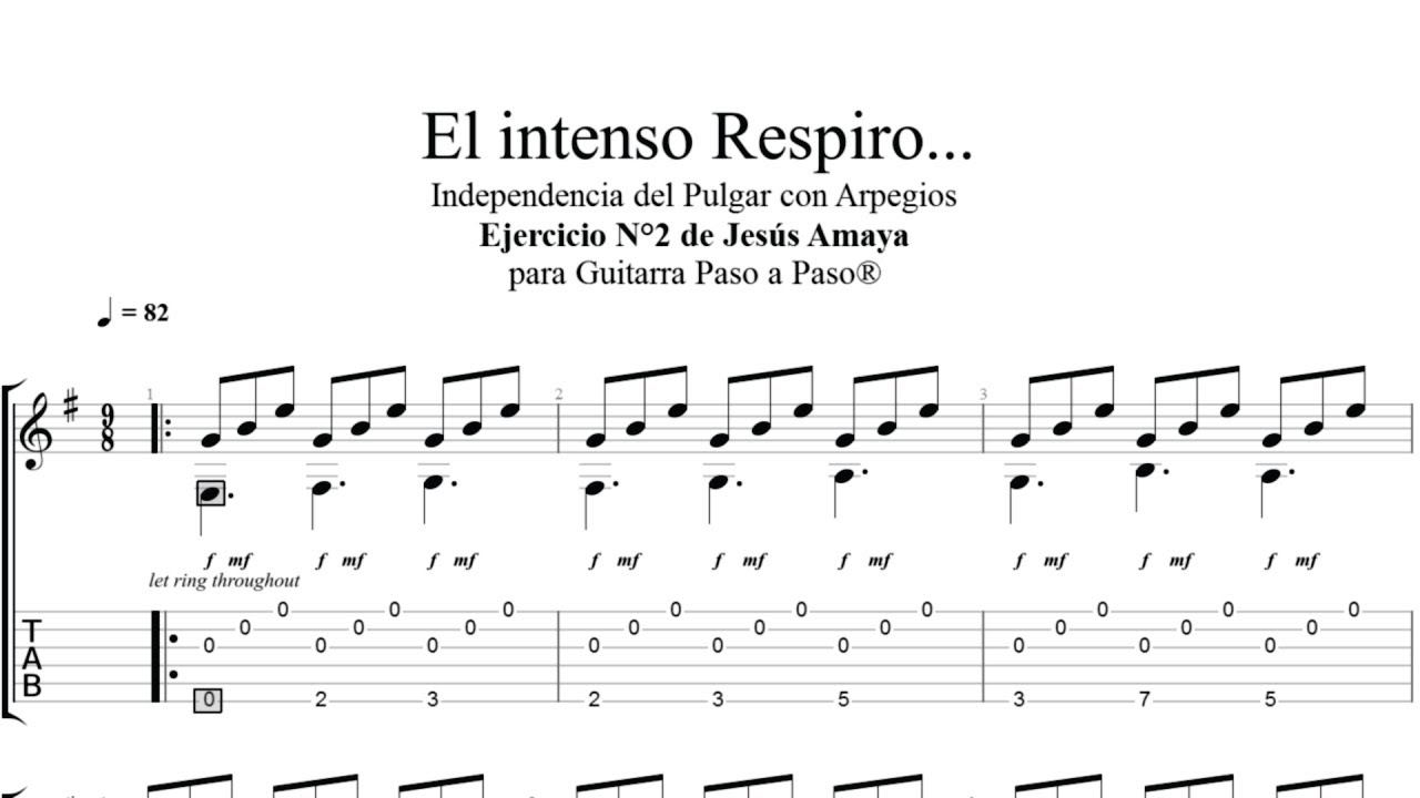 Estudio de Arpegios - para Dedo Pulgar 02 - de Jes&uacute;s Amaya...