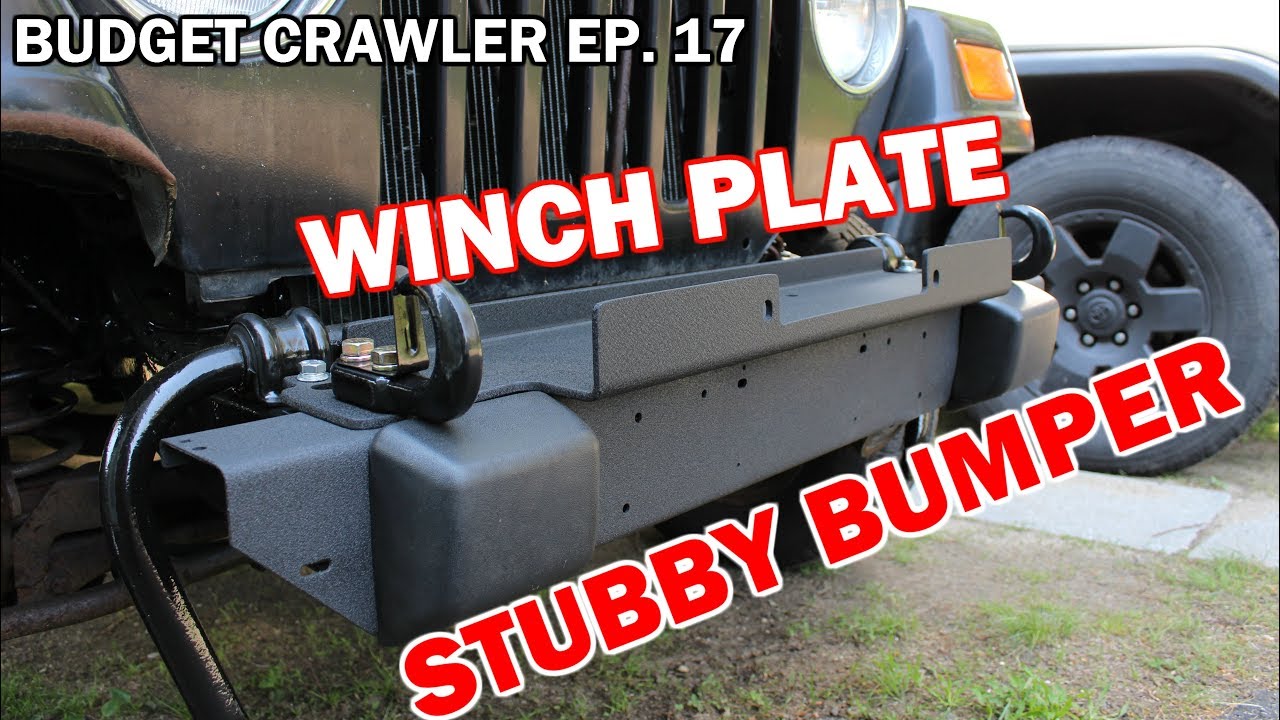 Jeep TJ WINCH PLATE and DIY Stock STUBBY BUMPER Modification | Budget Crawler Ep. 17