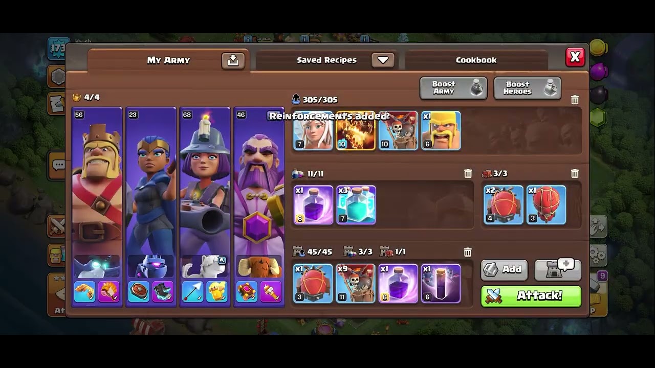 Day-45 freely attack in Coc.Find a mistake in this Clash of clan (COC) attack. Subscribe for more.