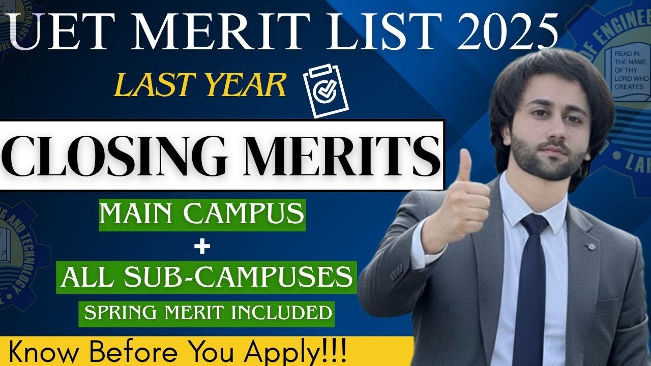 UET Merit List 2025 I UET Last Year Aggregate 2025 I UET 2026 Expected Merit I UET Admission 2026