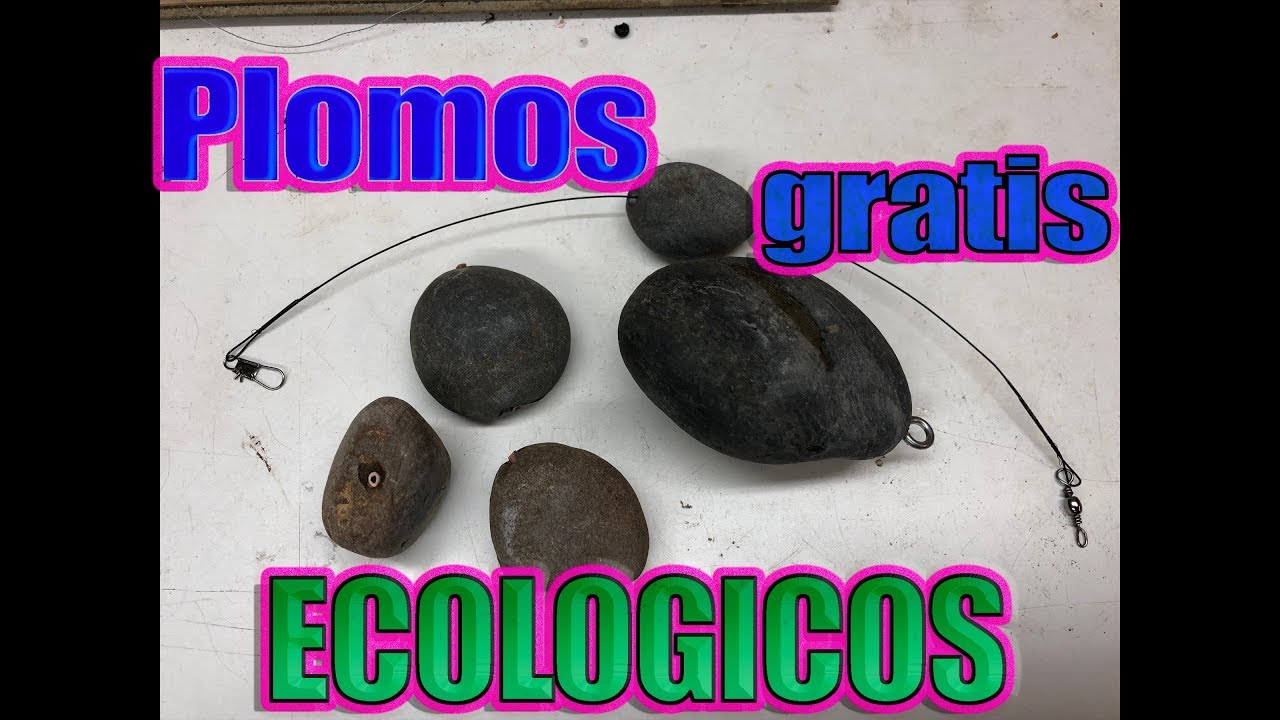 🔵 Como hacer plomos de pesca con piedras /// Making stone fishing weights or sinkers