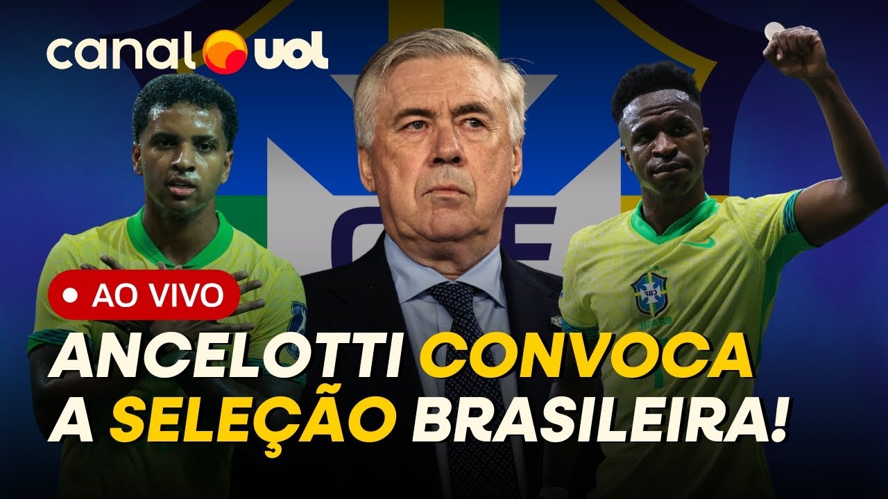 CONVOCA&Ccedil;&Atilde;O DA SELE&Ccedil;&Atilde;O AO VIVO: ANCELOTTI ANUNCIA LISTA COM VITOR ROQUE, VINI JR E DUPLA DO FLAMENGO