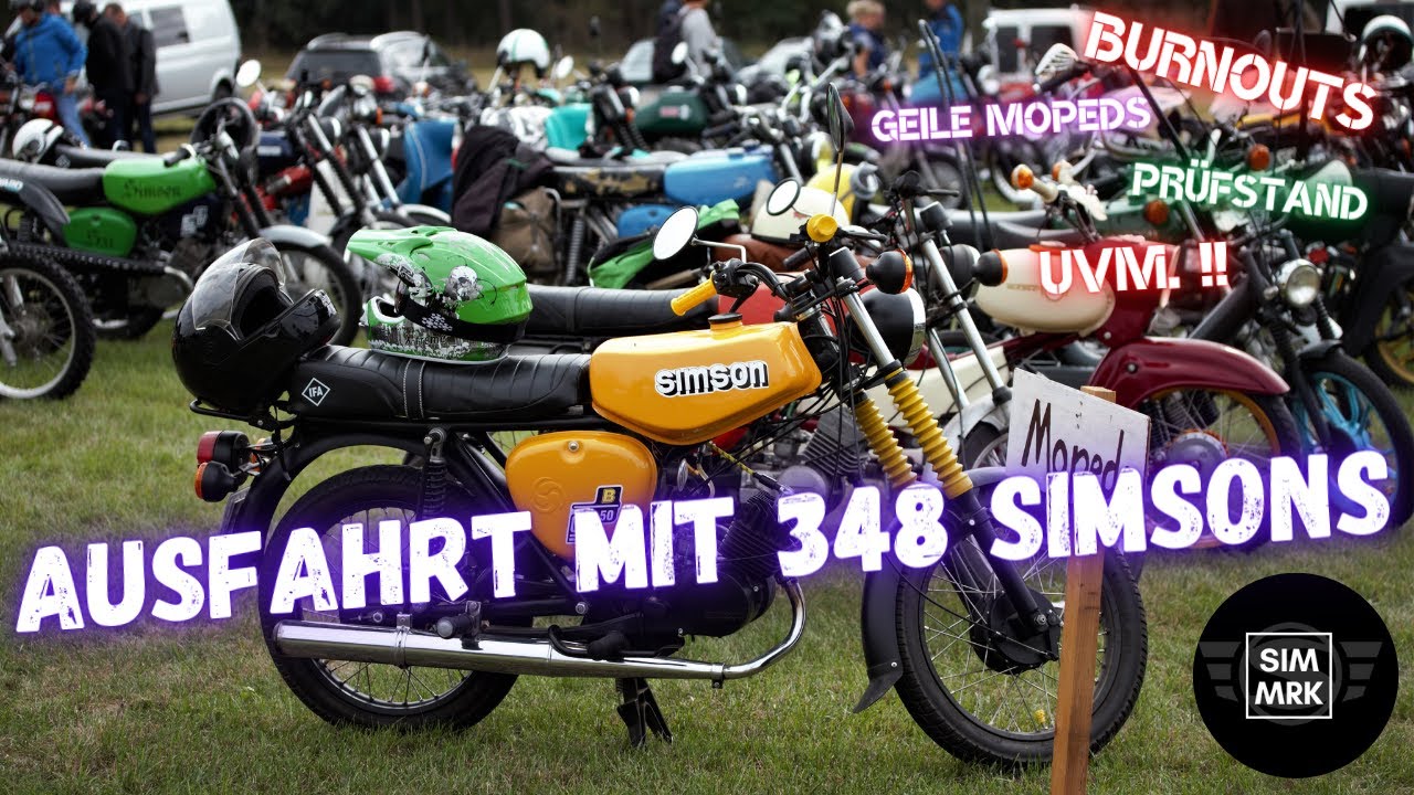 🤯 348 SIMSONS bei dieser KRANKEN AUSFAHRT 🤯 | Mopedtreffen Kathendorf 🔥| Motovlog #22