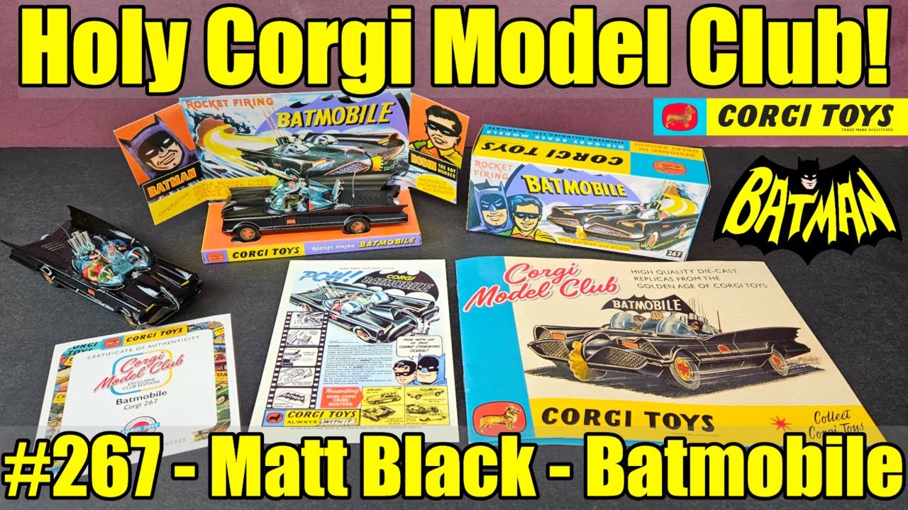 Holy Corgi Model Club Exclusive - The Matt Black - #267 The Batmobile - POW!