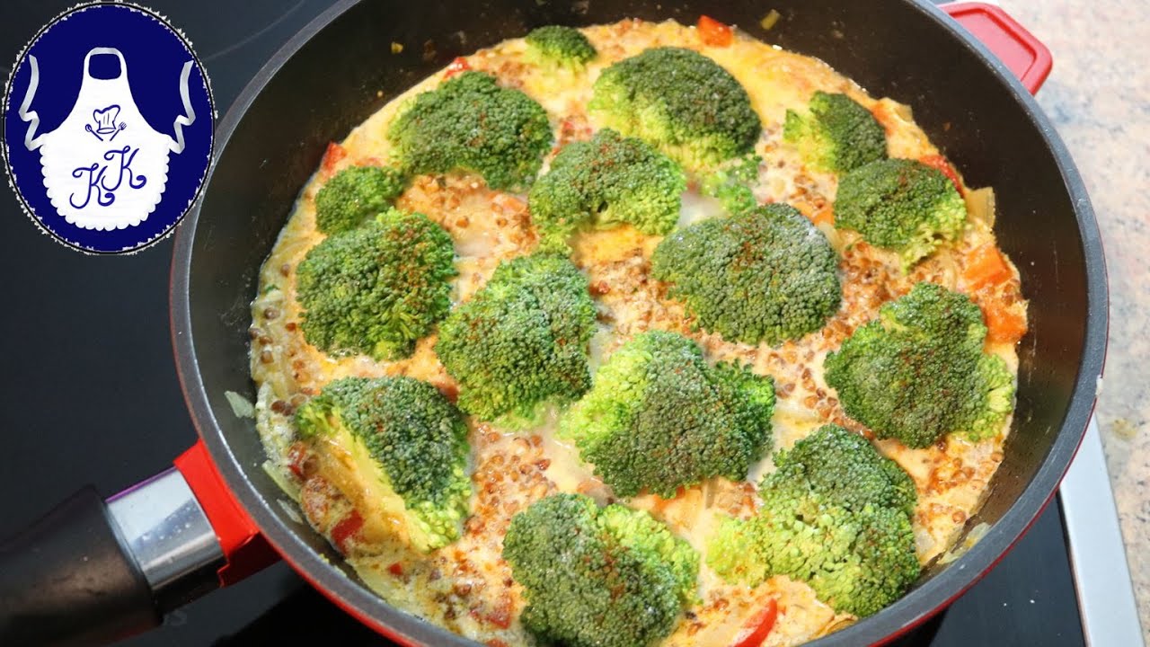 Pfannengericht Buchweizen mit Brokkoli weniger als 30 Minuten auf dem Tisch / Vegetarisch