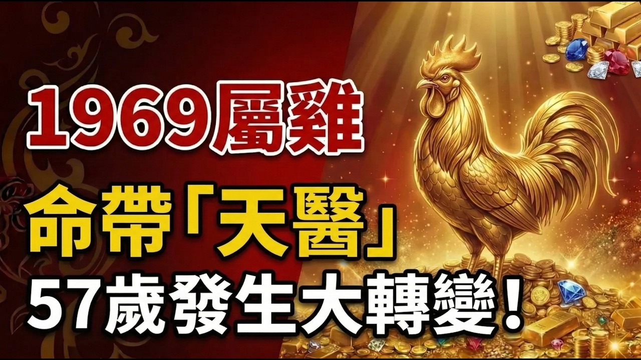 1969年屬雞人必看：命中自帶「天醫」星，57歲後你的身體與財富將發生大轉變！#1969年生肖雞 #1969年屬雞 #2026生肖雞運勢 #財運 #風水佈局 #屬雞2026運勢 #開運方法 #晚年運勢