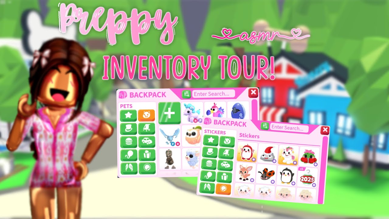 Preppy inventory tour! *ASMR*#preppy#aesthetic#adoptme#roblox #fyp 