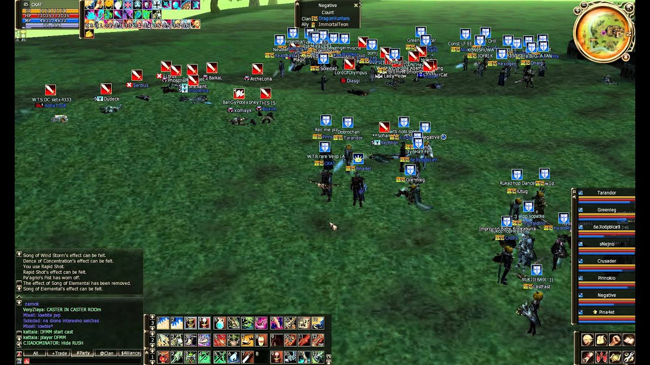 Lineage 2 - Start war DragonHunters vs SilentHorrors (CL Pina4et open war)