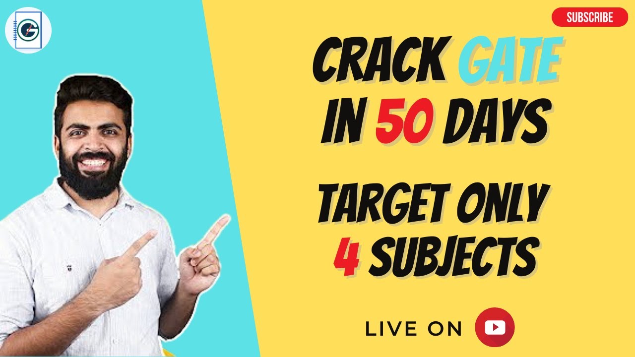 Crack #gate 2023 in 50 Days | Target Only 4 Subjects #abdulsattar #gate2023