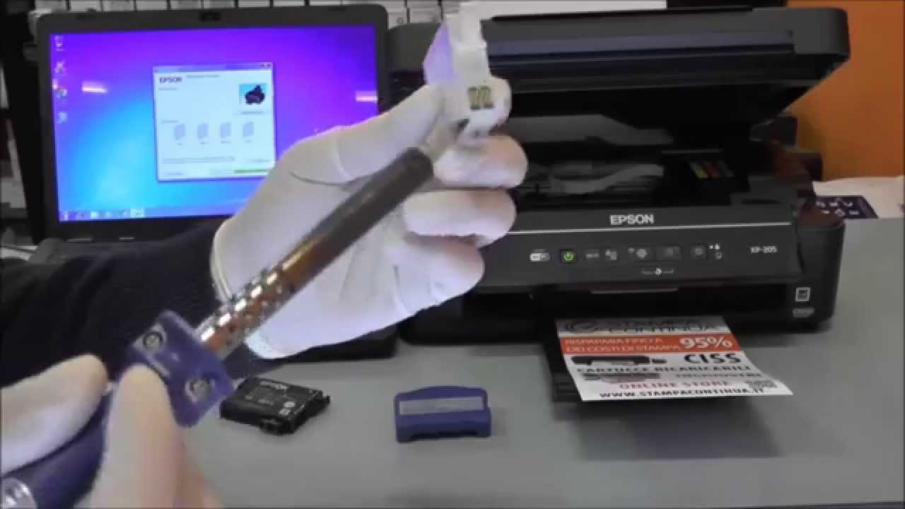 Come sostituire i chip originali su cartucce ricaricabili e resettare con chip resetter