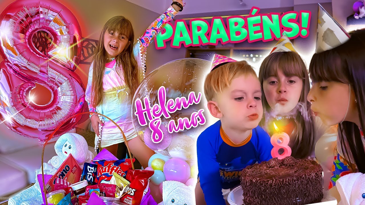 SURPRESA no Aniversário da Helena 8 ANOS
