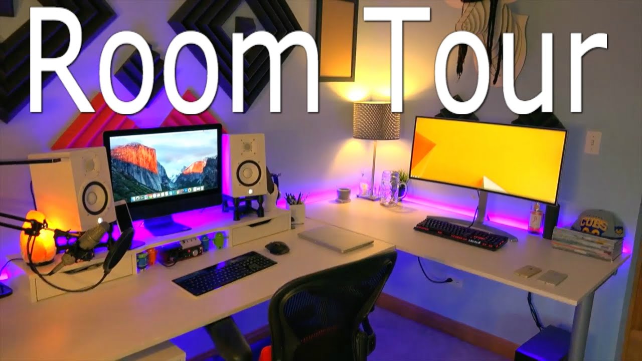 BEST Geek Room Tour with Desk and Gaming Setup! - JrTech Late 2016