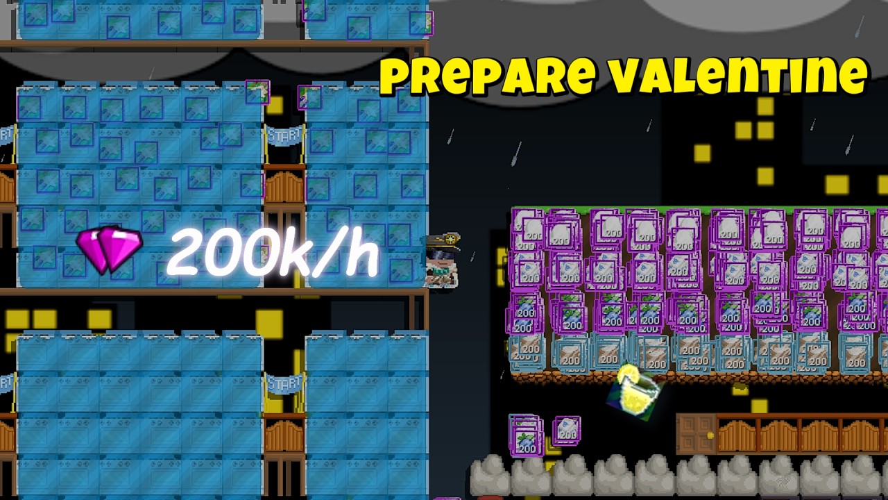 CARA GW PREPARE GEMS UNTUK VALENTINE |GROWTOPIA INDONESIA #roadtorayman eps 2