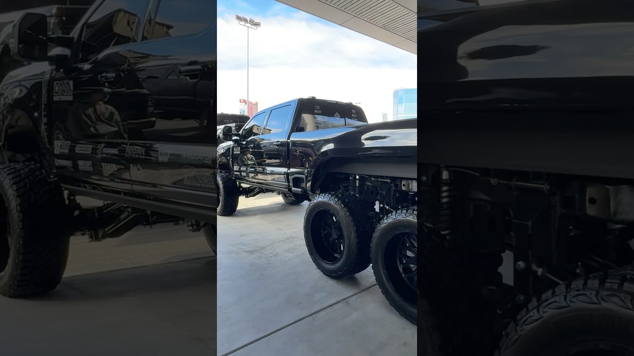 2024 Superduty 6x6 conversion with Hornblasters train horns ￼#sema #automotive #truck #ford #6x6