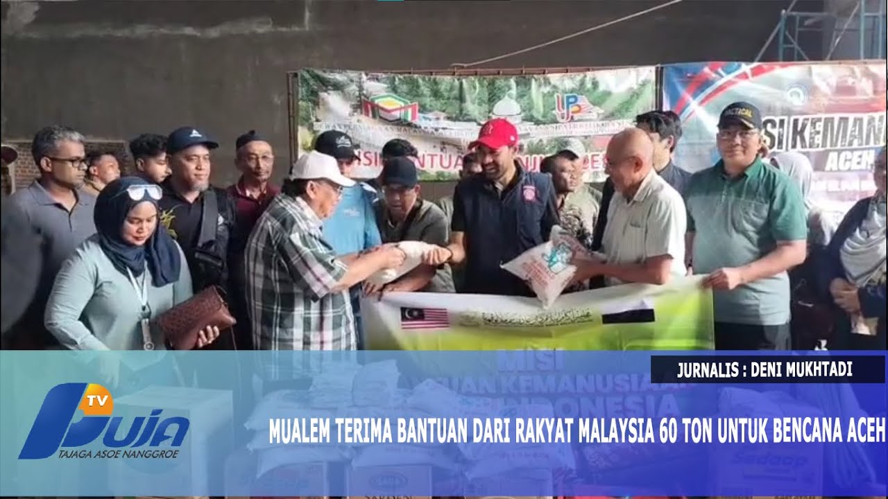 Mualem Terima Bantuan dari Rakyat Malaysia 60 Ton Untuk Bencana Aceh