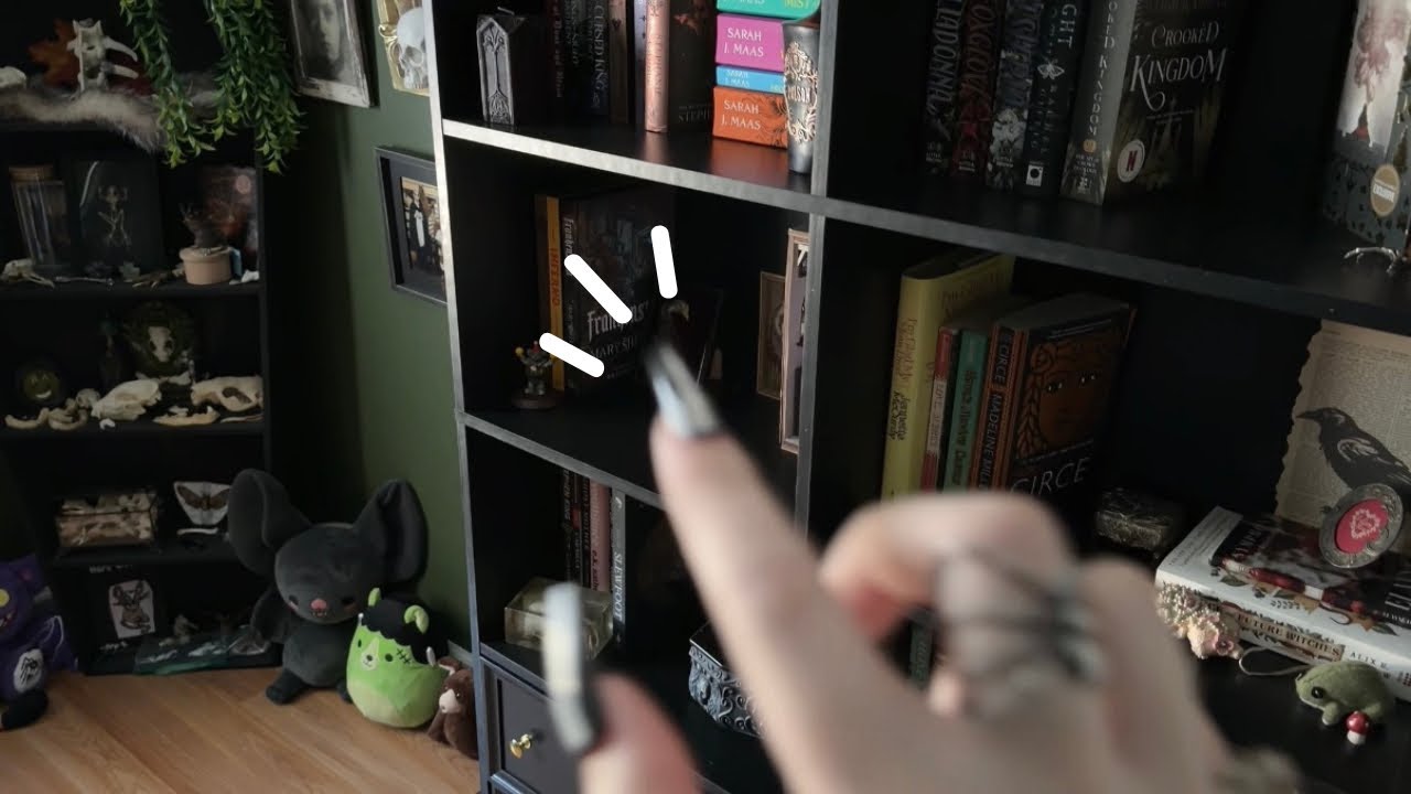 ASMR | Lofi Tapping On My Bookshelf & Around My Office Tour 🖤🧟&zwj;♂️📚 camera tapping, scratching, etc.
