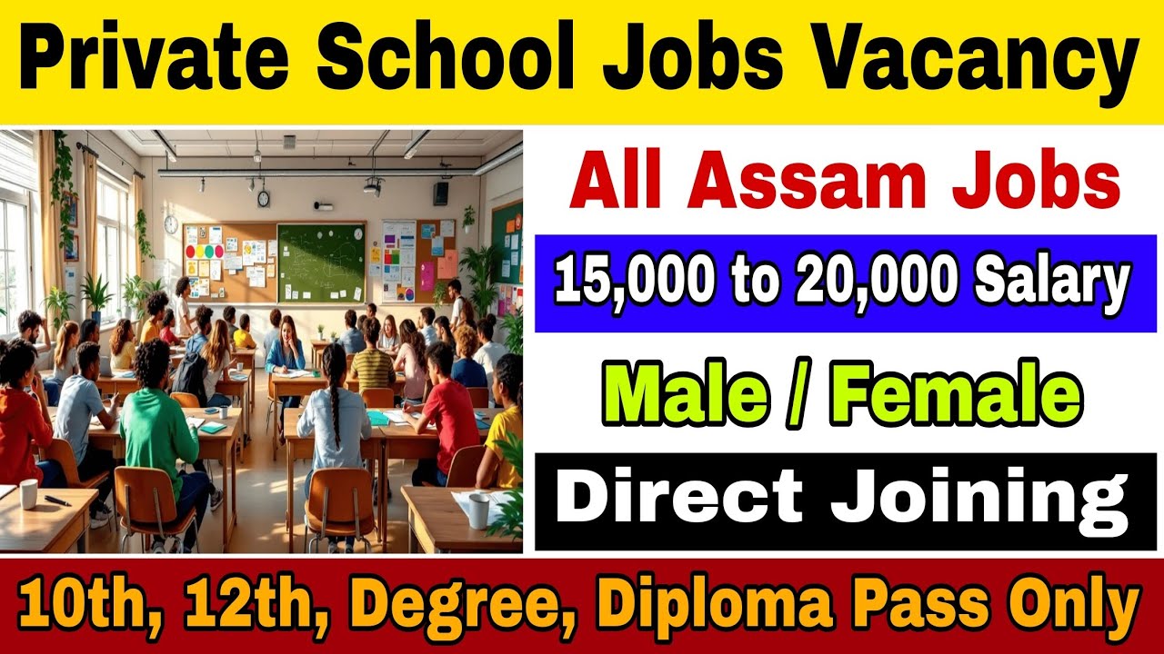 Private Jobs in Assam 2026 | Private School Jobs Vacancy | New Private Jobs