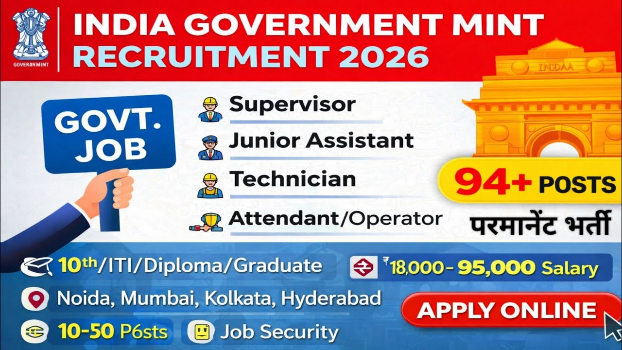 India Government Mint (IGM) Recruitment 2026 // SPMCIL Recruitment 2026// परमानेंट भर्ती #jobnews 