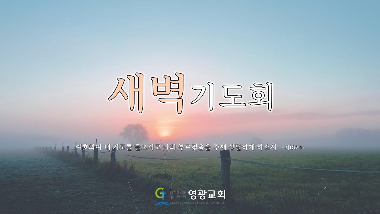 2026.02.16 영광교회[일산] 새벽기도회 실시간