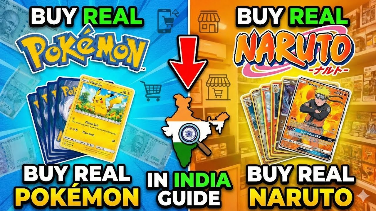 HOW TO BUY REAL POKEMON AND NARUTO CARDS IN INDIA || IN HINDI 