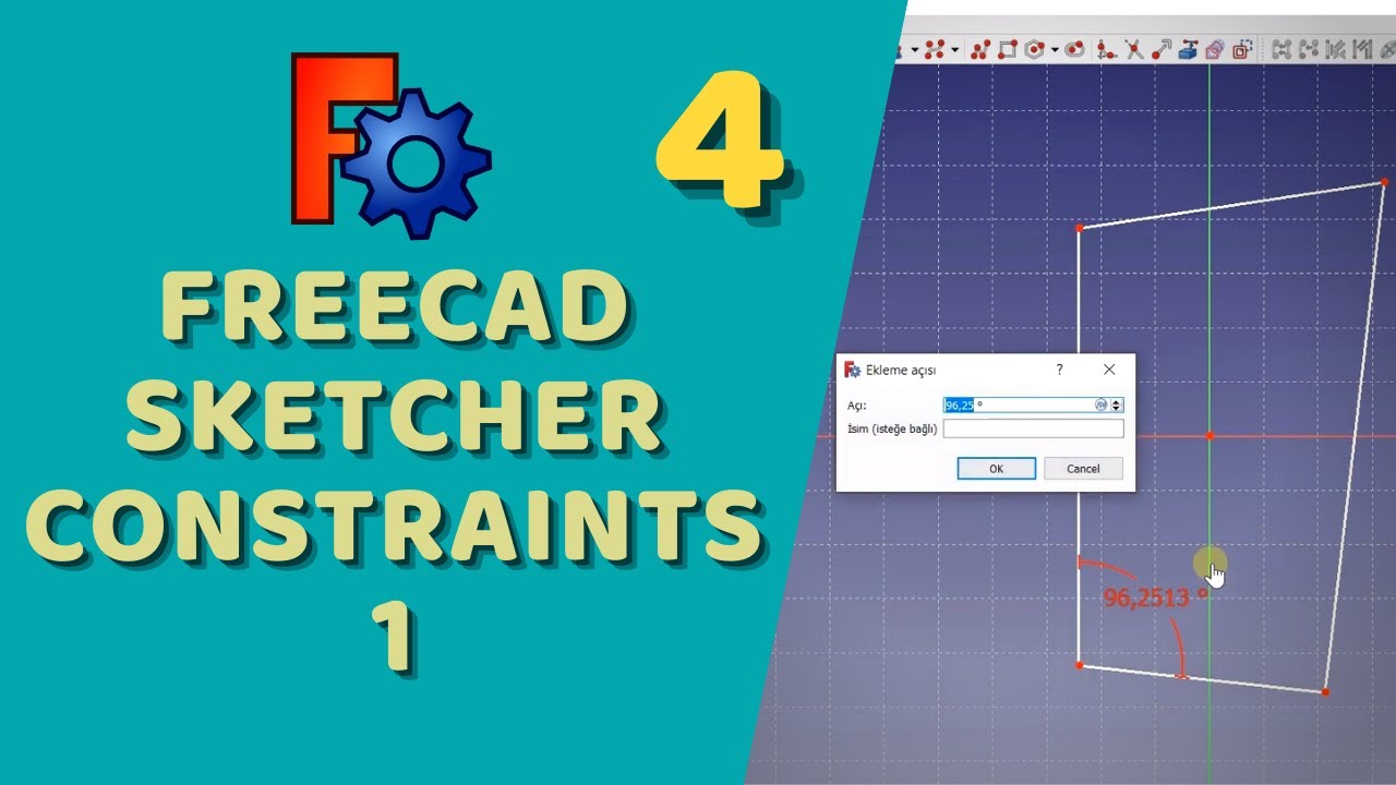 FreeCAD - Sketcher Constraints (Sınırlayıcılar) -1