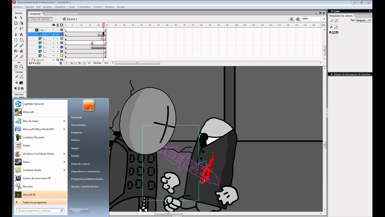 tutorial de flash 8 -teclas rapidas(basicas)-