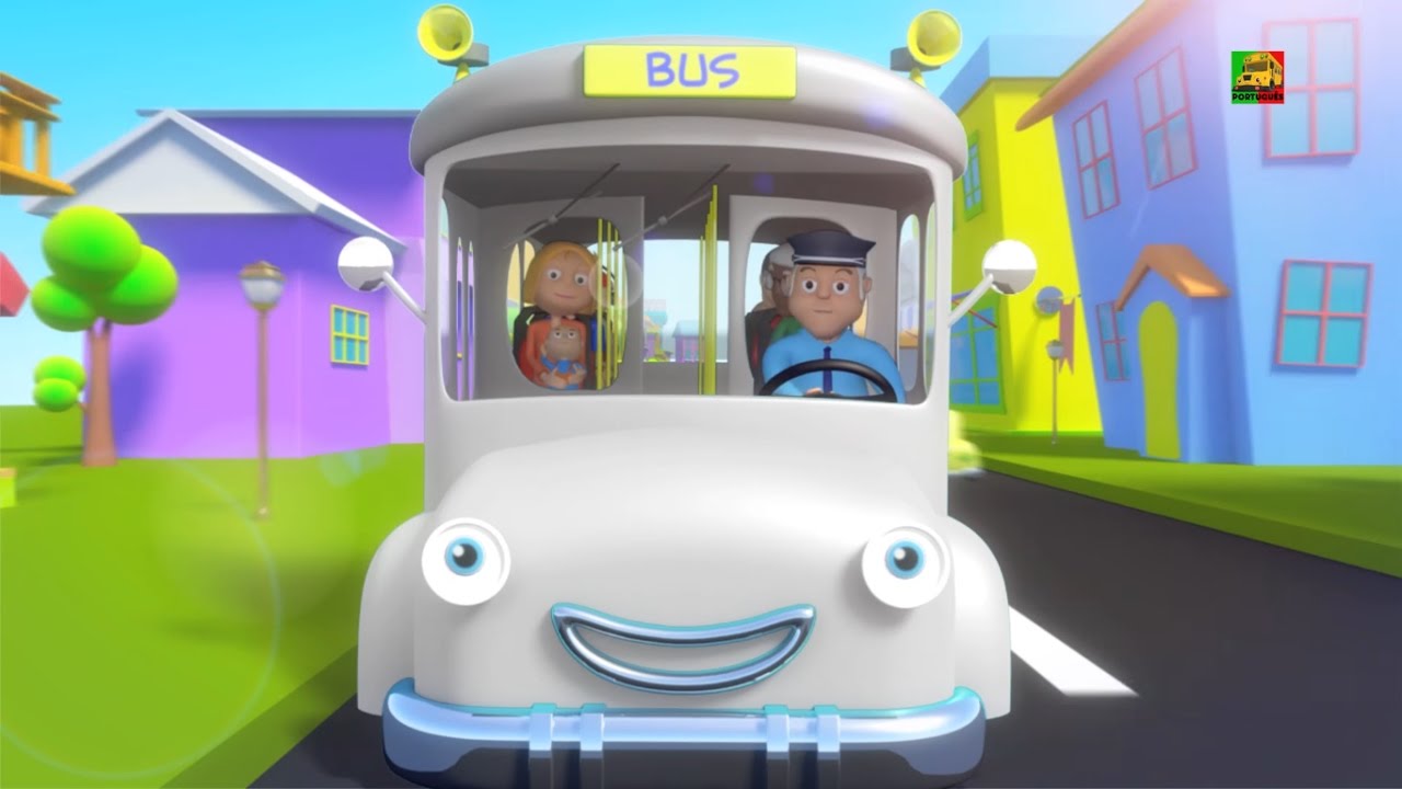 Rodas no ônibus | 3D Rimas para crianças | Rhymes For Kids Children | Kids Poems | Wheels On The Bus