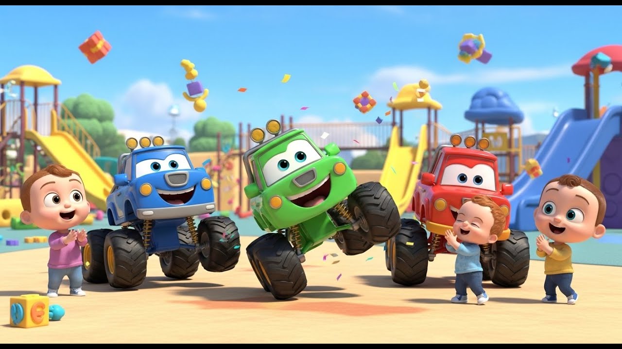 Monster Truck Dance 🚚🎶 Big Wheels Fun for Babies