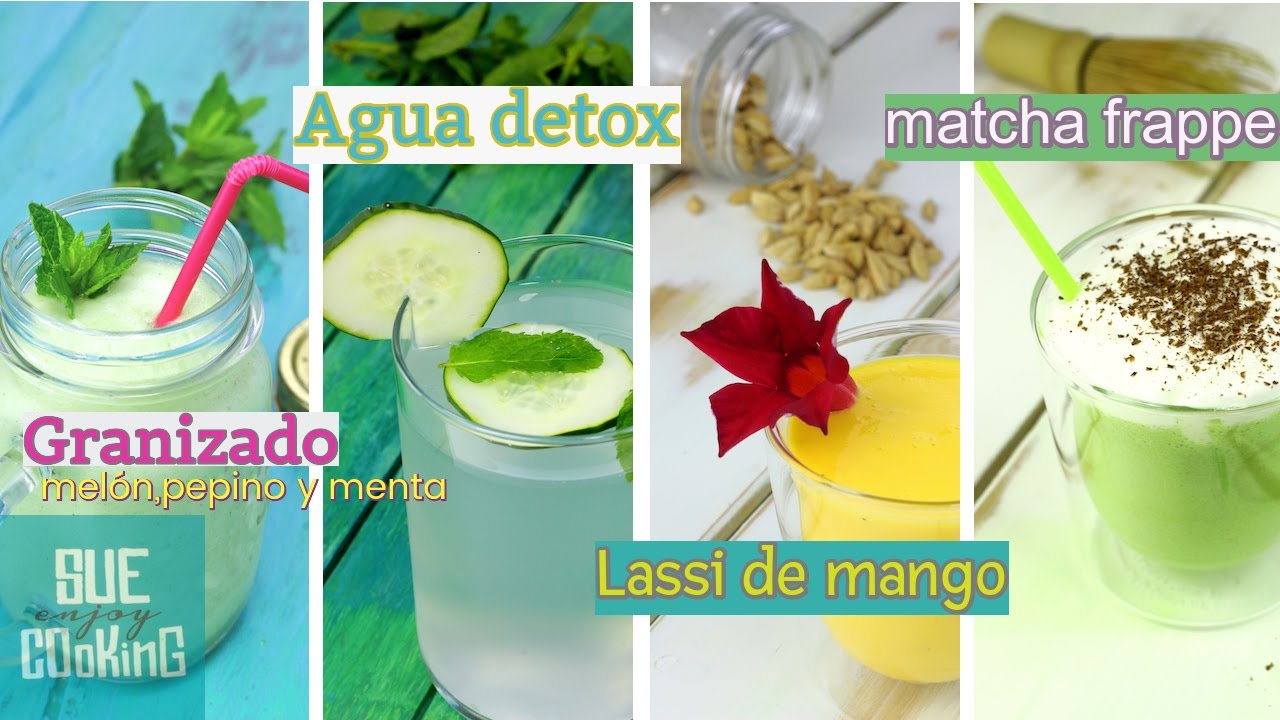 4 bebidas sanas, nutritivas y fáciles!!