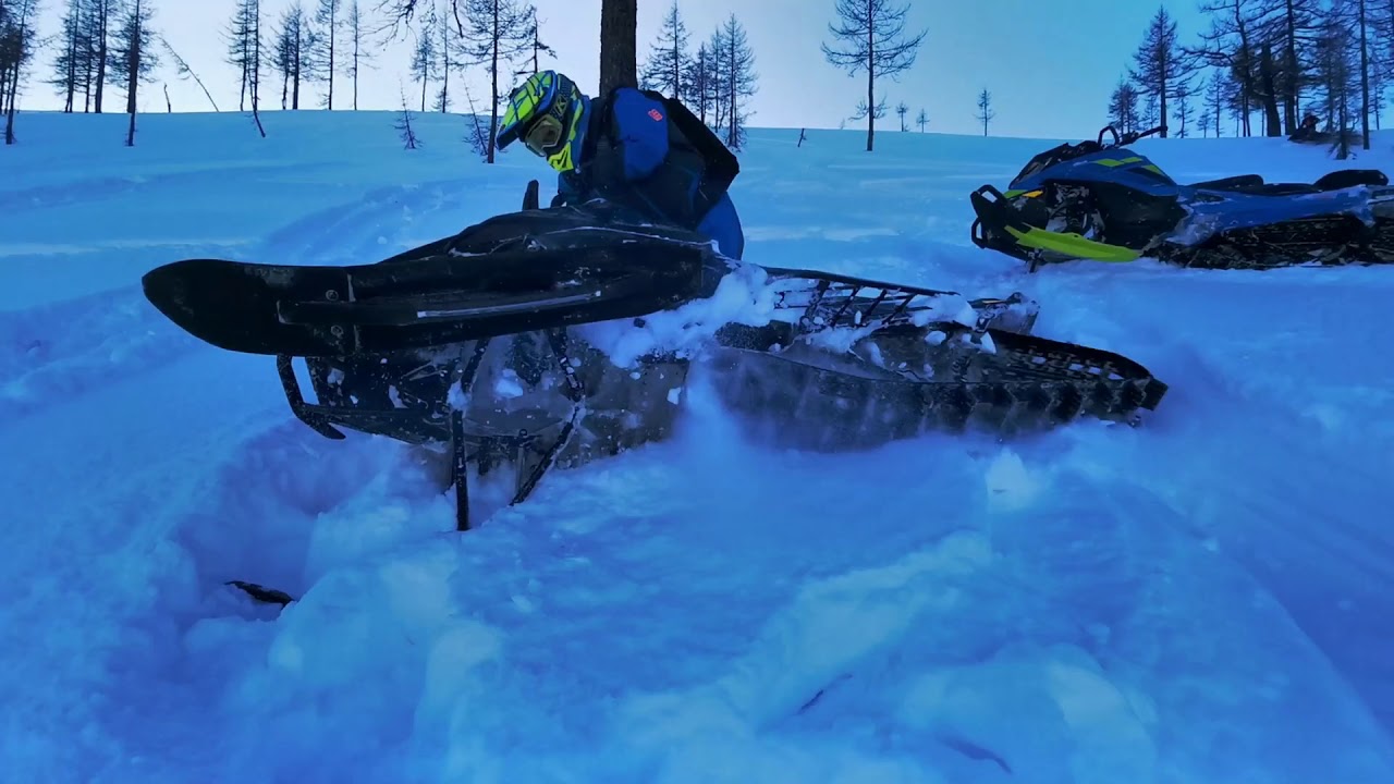 Snowmobiling in Ridder, Kazakhstan.