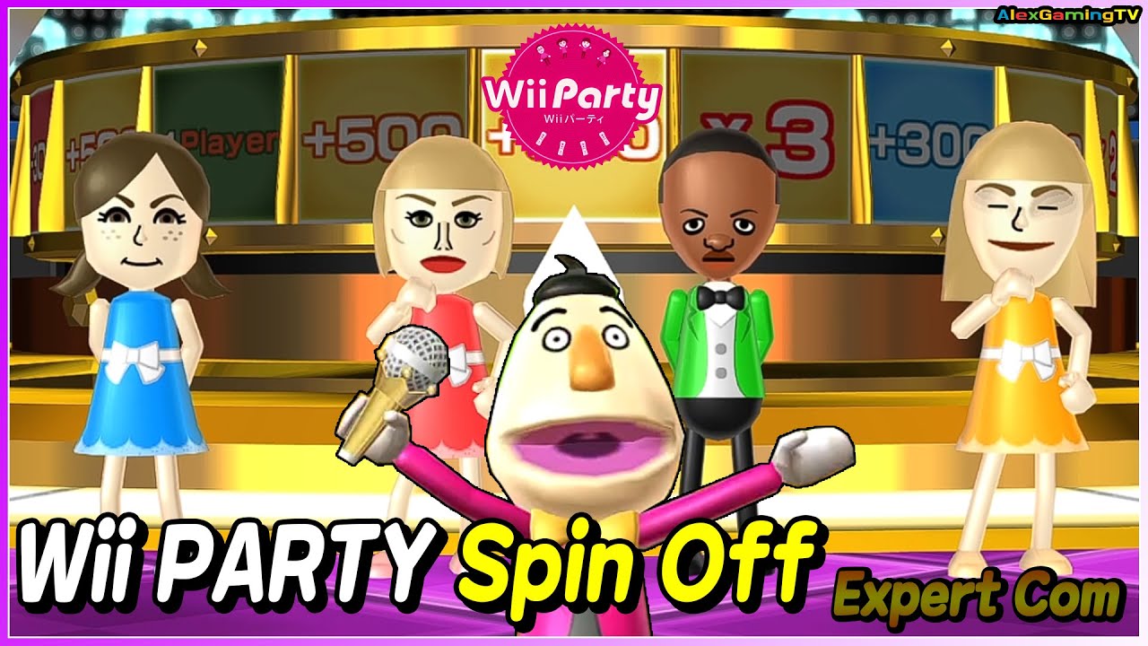 Wii Party - Spin Off (Expert com) Lucia vs Silke vs Theo vs Gabi | AlexGamingTV