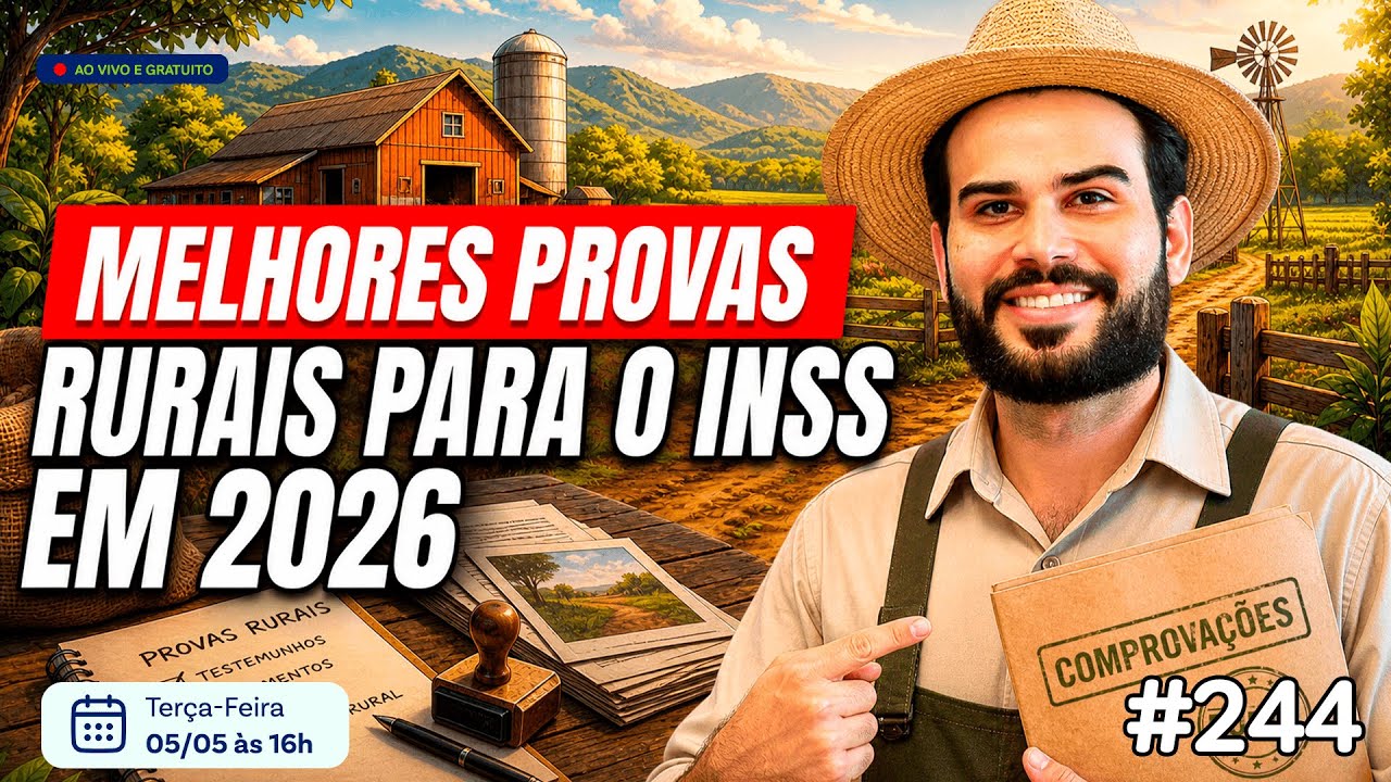 Melhores Provas rurais para o INSS em 2026 - Live #244