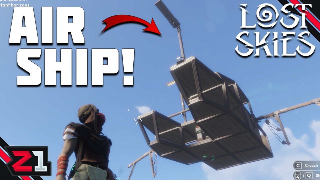 Shipyard And Building A Air Ship! Lost Skies Demo