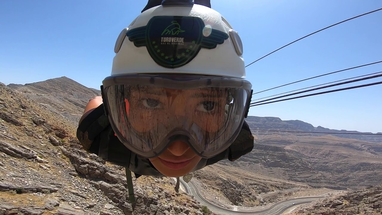 تجربة ال zip lining - امارة راس الخيمة 2020 - جبل جيس - jabal jais