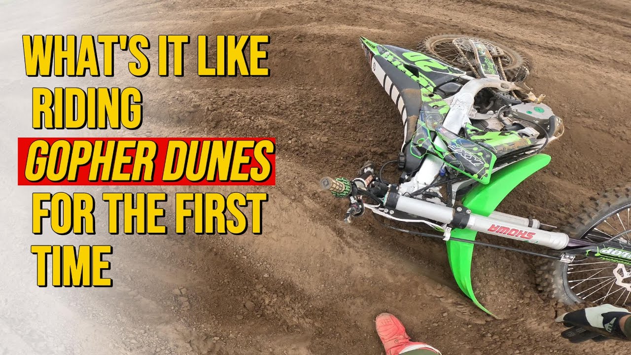 BEGINNER RIDER AT GOPHER DUNES//MANY CRASHES😂
