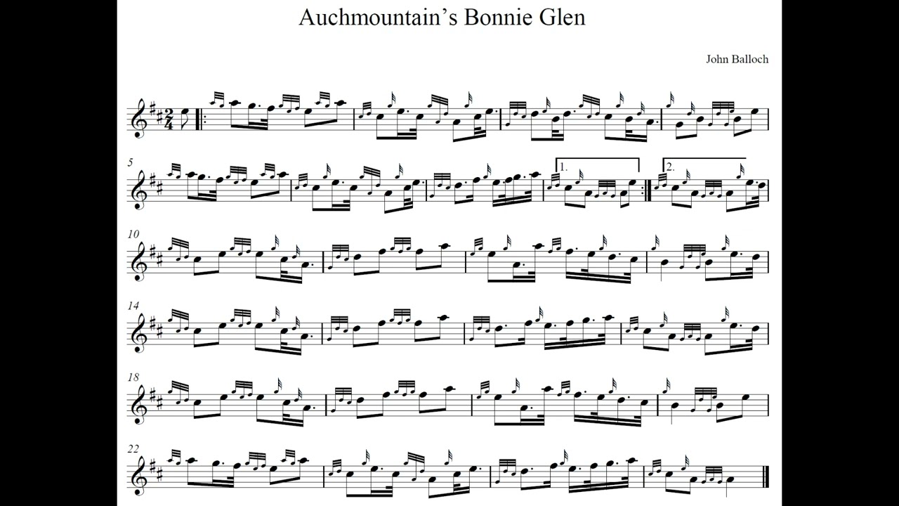 Auchmountain's Bonnie Glen High Pitch Half Speed