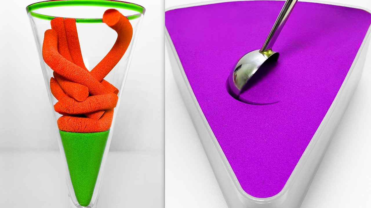 Very Satisfying and Relaxing Compilation 356 Kinetic Sand ASMR