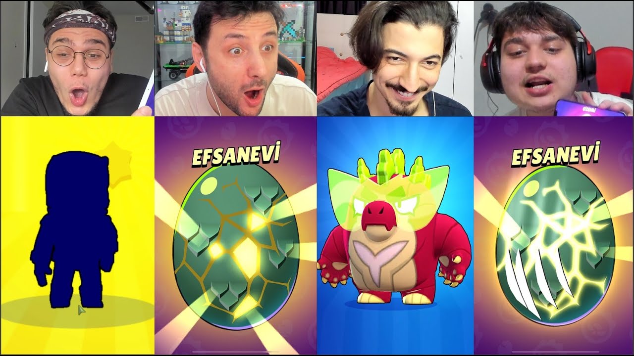 4lü Ekiple Aynı Anda EFSANEVİ YUMURTA AÇTIK 🤩 Brawl Stars