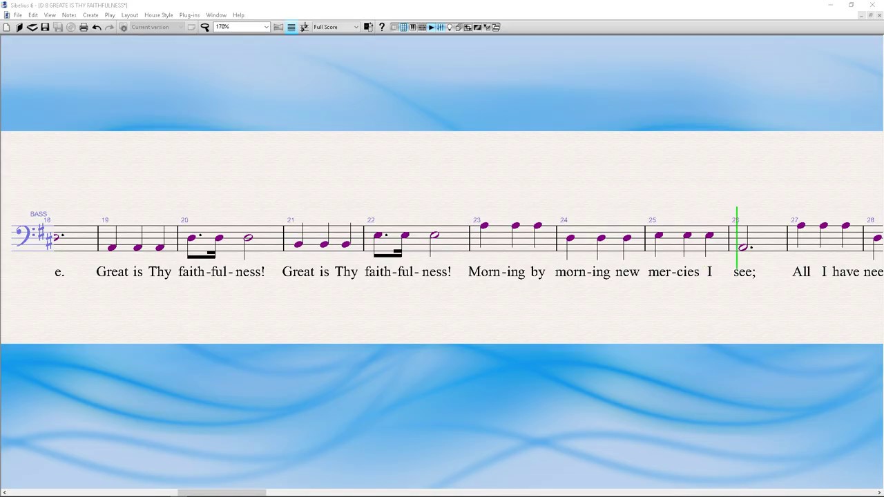 Great Is Thy Faithfulness - BASS