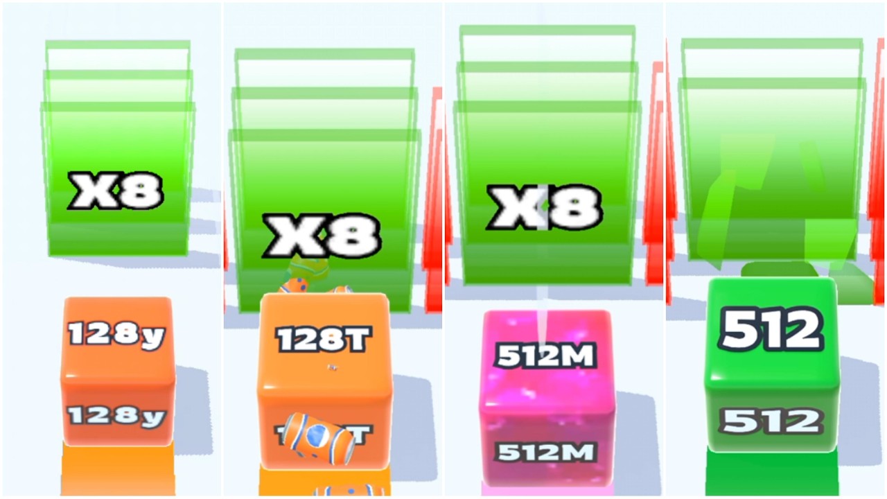 Jelly Run 2048 ULTIMATE Gameplay | 4 Shape Play Showdown! | 2 To 32z Race
