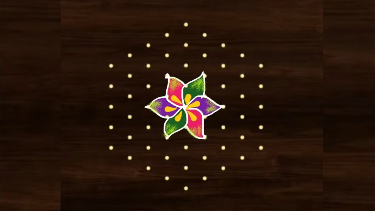 9*5 Beautiful New Year Special Rangoli🌺 Easy Kolam🌺 Festival Rangoli🌺2026 Latest Rangoli🌺 Muggulu 