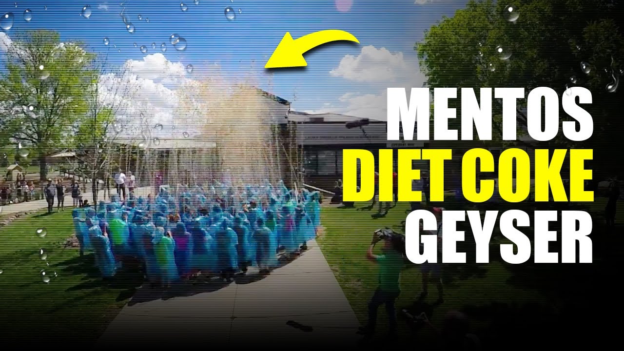 Mentos + Diet Coke Geyer &mdash; гигантское извержение газировки!!!