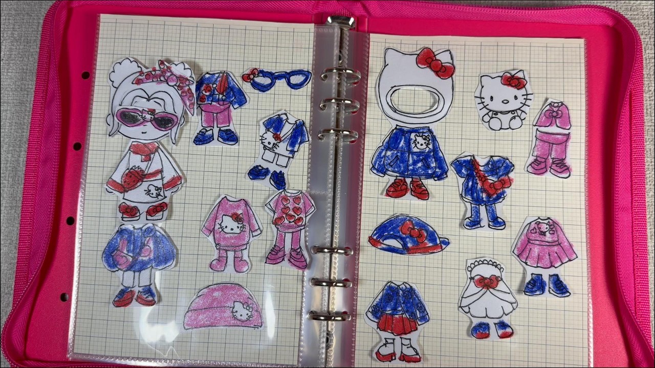 🎀paperdiy🎀 Hello Kitty Fashion ASMR 헬로키티 패션 종이놀이
