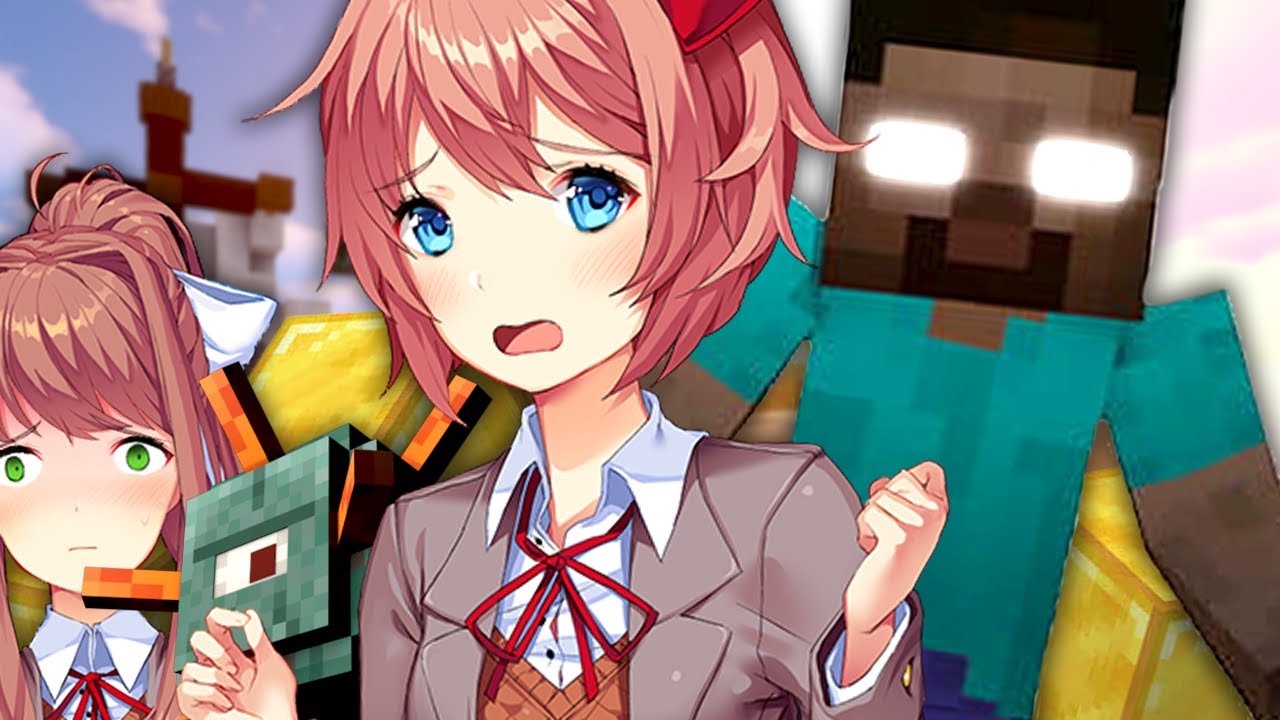 (Анимация DDLC) Моника играет Mайнкрафт Часть 5
