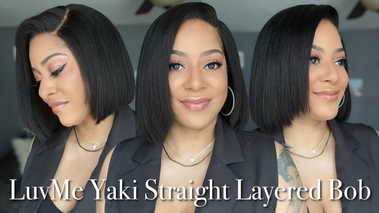 LuvMe Hair Yaki Straight Layered Bob | Corporate Cutie | Unboxing | Install and Review